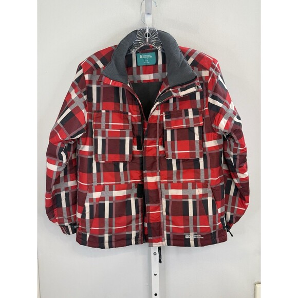 Mountain Warehouse Goose Ski Jacket Kids 11-12 Red Plaid Waterproof Snow Coat - Picture 1 of 12